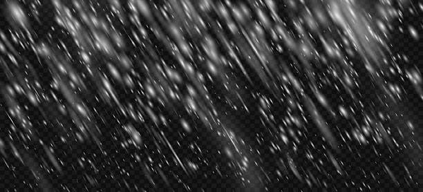 istock Snowstorm snow blizzard effect on white transparent falling snowflake png overlay. Winter frozen texture for ice cold sky or storm wind. Isolated flake frost realistic pattern on black background 2247255484