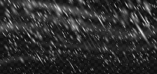 istock Snowstorm effect blizzard snow with white falling snowflake png transparent overlay. Winter frozen texture for night sky or wind storm. Isolated shiny sparkle pattern on black background 2247255551