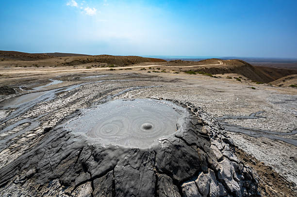 istock Mud Volcano Hill Beneath Blue Sky in Qobustan 2247257671