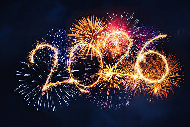 istock Sparkle firework on black background, happy new year 2026 concept. 2247258259