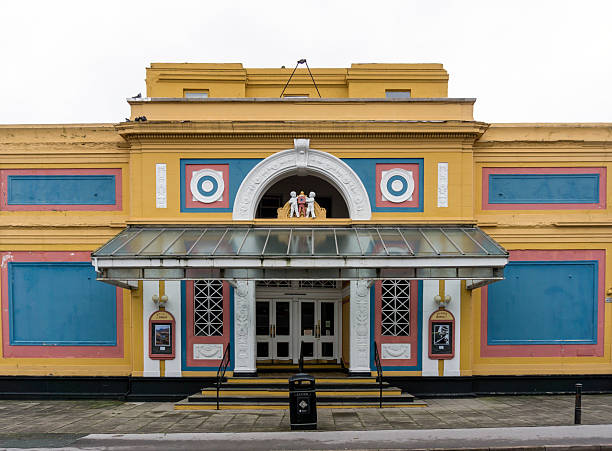 The Plaza cinema is a Grade II listed building built 1928 in Northwich, Cheshire, UK.  There are no people n the photograph