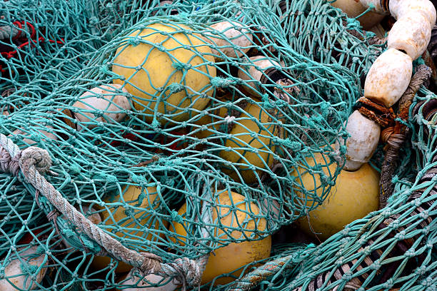 istock mixed and colorful nets, ropes and boat floats 2247264809