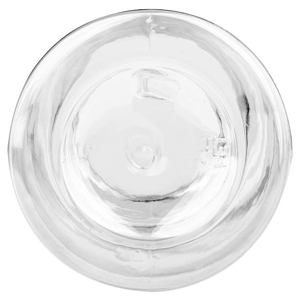 istock Plastic water bottle with openable cap on white background with lettering 2247273266