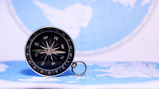 istock Retro compass and terrain map. Travel and leisure concept. 2247282904