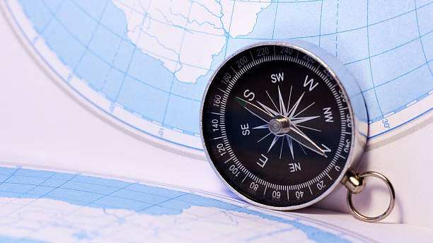 istock Retro compass and terrain map. Travel and leisure concept. 2247282911