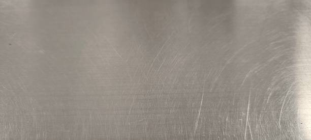 istock Used stainless steel sheet has scratches. 2247284140