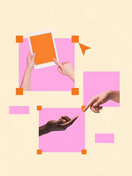 istock High five and teamwork success gesture in abstract business collage 2247284365