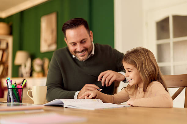 istock Dad Helps Daughter With Homework At Home, Warm Family Learning Moment 2247284985