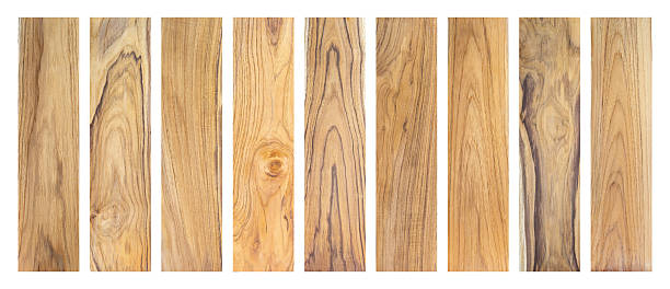 istock Set of real teakwood plank or lath isolated on white (This image is a large inmage size be enough to separate for nine piece) 2247290586