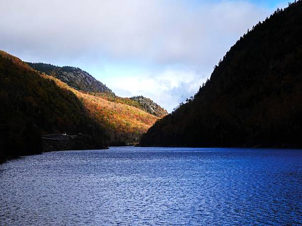 Adirondack lake with autumn foliage