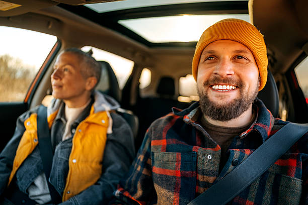 istock Couple enjoying car ride together on a sunny day 2247295907