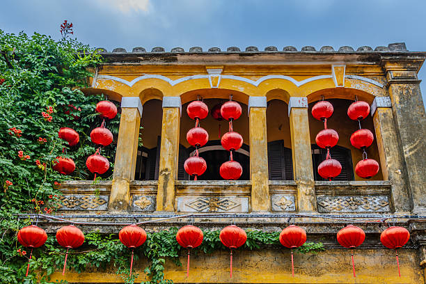 istock Yellow Hoi An Building with Red Paper Lanterns 2247296681