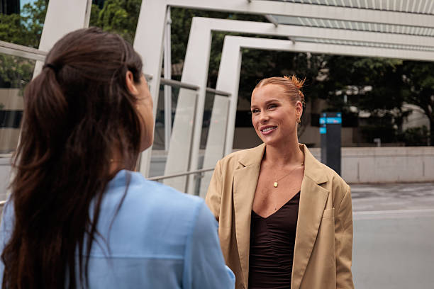 istock Professional Women Having A Conversation Outdoors 2247297876