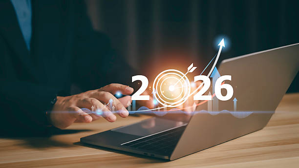 istock A business professional using a laptop with a futuristic 2026 growth target graphic, symbolizing business planning, market trends, financial forecast, and strategic success in the digital era. 2247304270