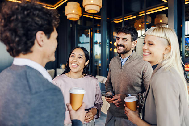 istock Diverse business people networking during coffee break in office 2247304382