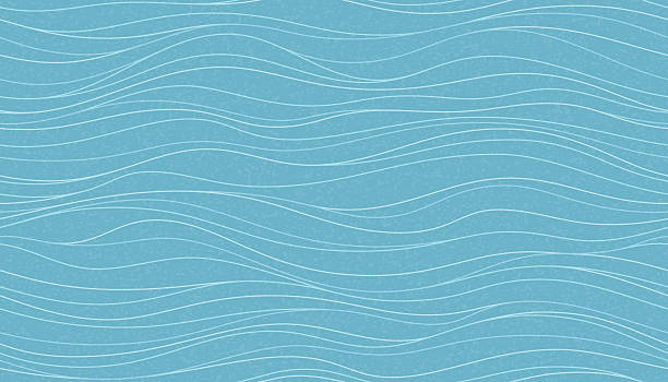 stockillustraties, clipart, cartoons en iconen met seamless wave pattern background - water