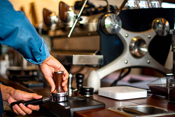 istock Close up of Barrista Puring Latte Art 2247309448