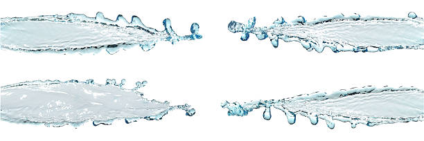 Dynamic water splash isolated on white background, capturing fresh motion, clarity, and fluid texture. Ideal for creative designs, product advertising, hydration themes, and clean natural concepts.
