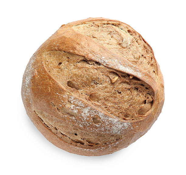 istock One freshly baked bread isolated on white, top view 2247314720