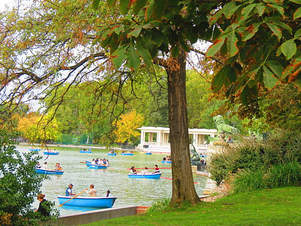The Great Pond of El Retiro, also known as Estanque Grande del Retiro, is a central feature in the beautiful El Retiro Park in Madrid.