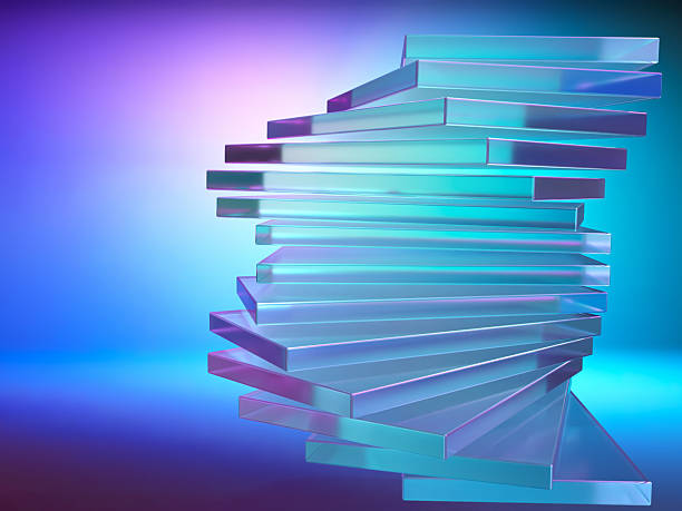 istock 3D illustration of overlapping crystal glass 2247317112