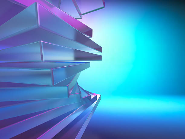 istock 3D illustration of overlapping crystal glass 2247317116