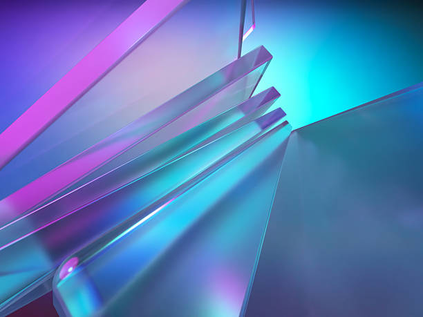istock 3D illustration of overlapping crystal glass 2247317118