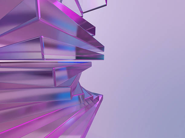 istock 3D illustration of overlapping crystal glass 2247317126