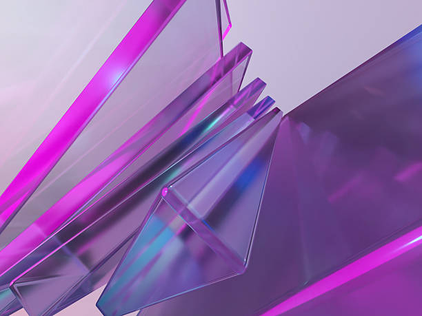 istock 3D illustration of overlapping crystal glass 2247317140