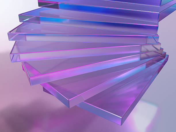 istock 3D illustration of overlapping crystal glass 2247317141