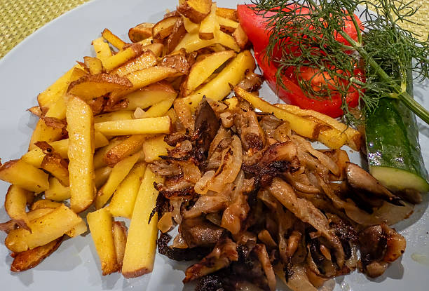 istock Pan-fried potatoes with beef, mushrooms, and onions 2247336284