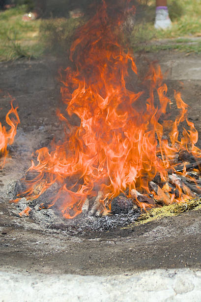 istock Ceremonial fire of ancient civilizations 2247338439
