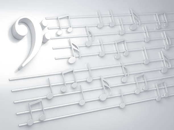Song and melody concept.3d illustration for music festivals and jazz and pop concerts.