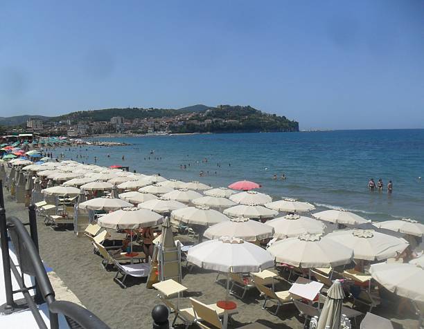 istock Many open umbrellas on the beach in Italy 2247343003