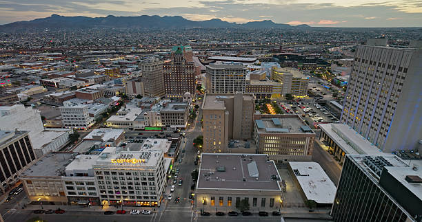istock One-point Perspective Drone Shot Above Downtown El Paso, TX - Aerial 2247347768