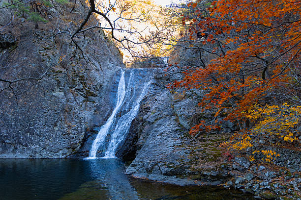 Autumn valley view of Juwangsan Mountain