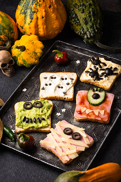 istock Halloween food for children, monsters toasts 2247369504