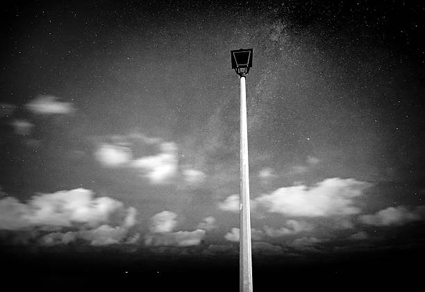 Sky lighting, infinity, cosmos, man, night, moonlight, tide, beach, sky