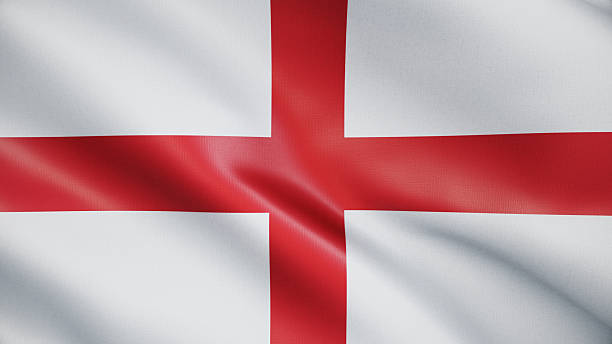 istock Fluttering silk flag of England. Full Screen. 2247373093