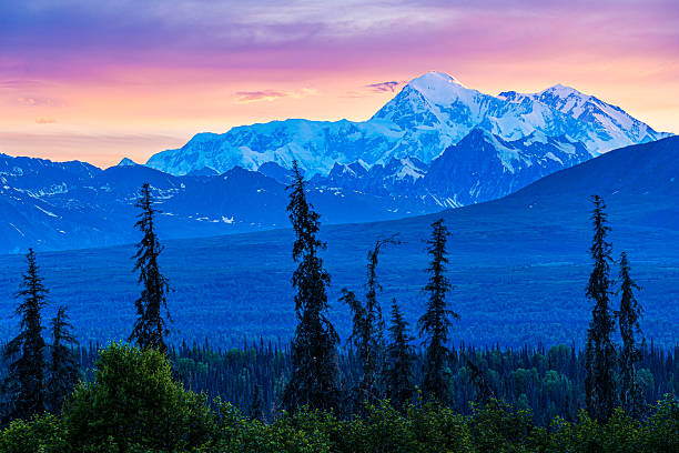 istock Denali's snowy peak at sunset, Alaska. 2247375754