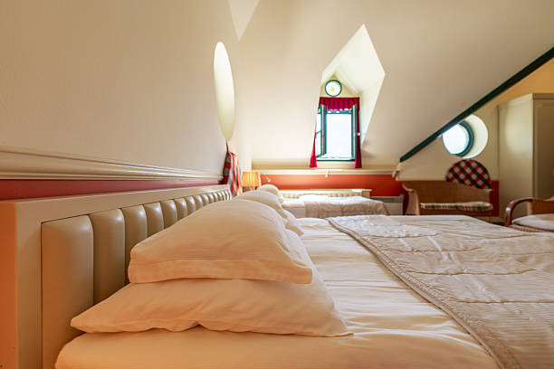 Elegant and comfortable home and hotel bedroom interior.