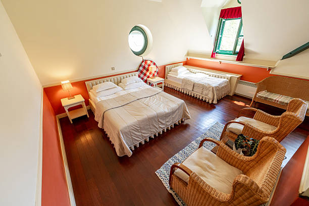 istock Elegant Vintage Hotel Bedroom Interior 2247375822