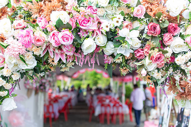 istock Colorful roses in the background create a party atmosphere. 2247391645