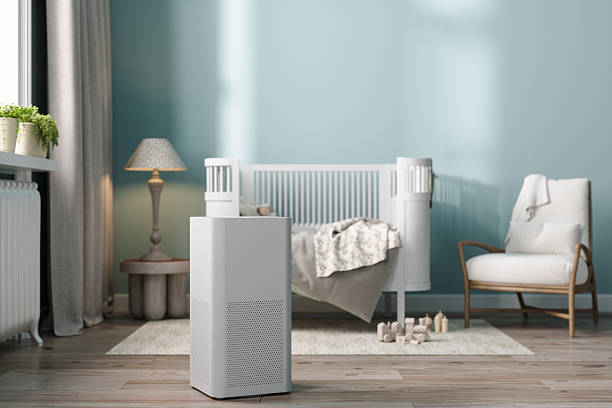 istock Modern Air Purifier in a Cozy Baby Nursery 2247394330