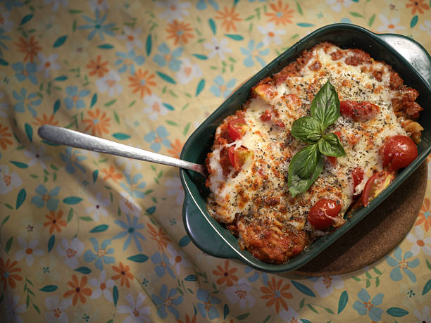 istock Delicious Italian Lasagna with Fresh Basil and Melted Cheese 2247397378