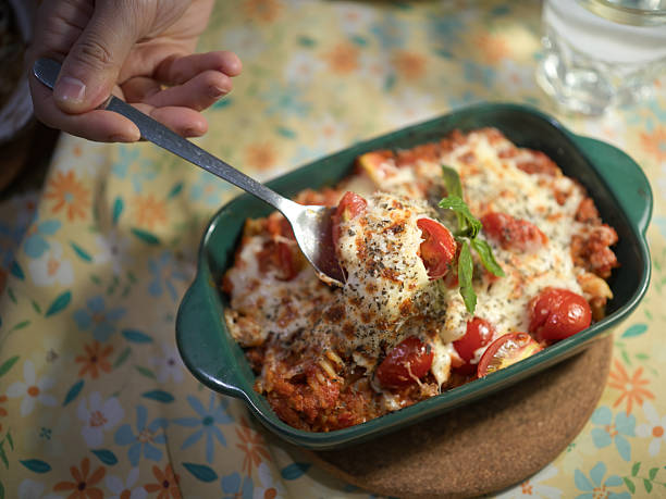istock Delicious Italian Lasagna with Fresh Basil and Melted Cheese 2247397494