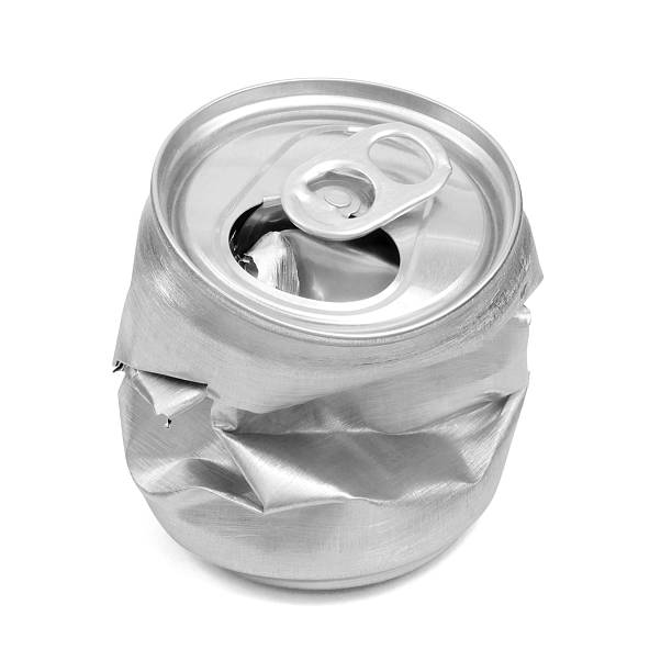 istock Crumpled empty blank aluminium can isolated on white background 2247403962