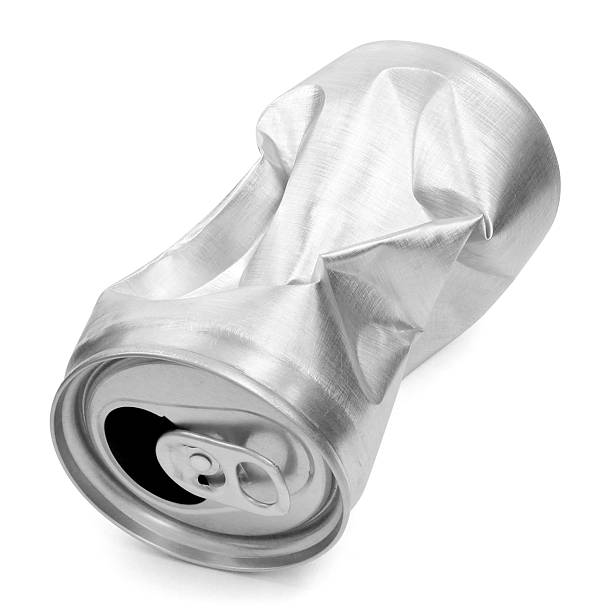 istock Crumpled empty blank aluminium can isolated on white background 2247403967