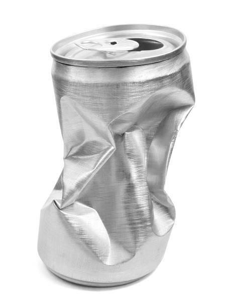 istock Crumpled empty blank aluminium can isolated on white background 2247403971