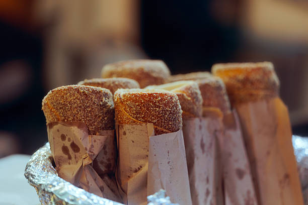 Kurtoskalacs Hungarian Spit Cake Traditional Street Food